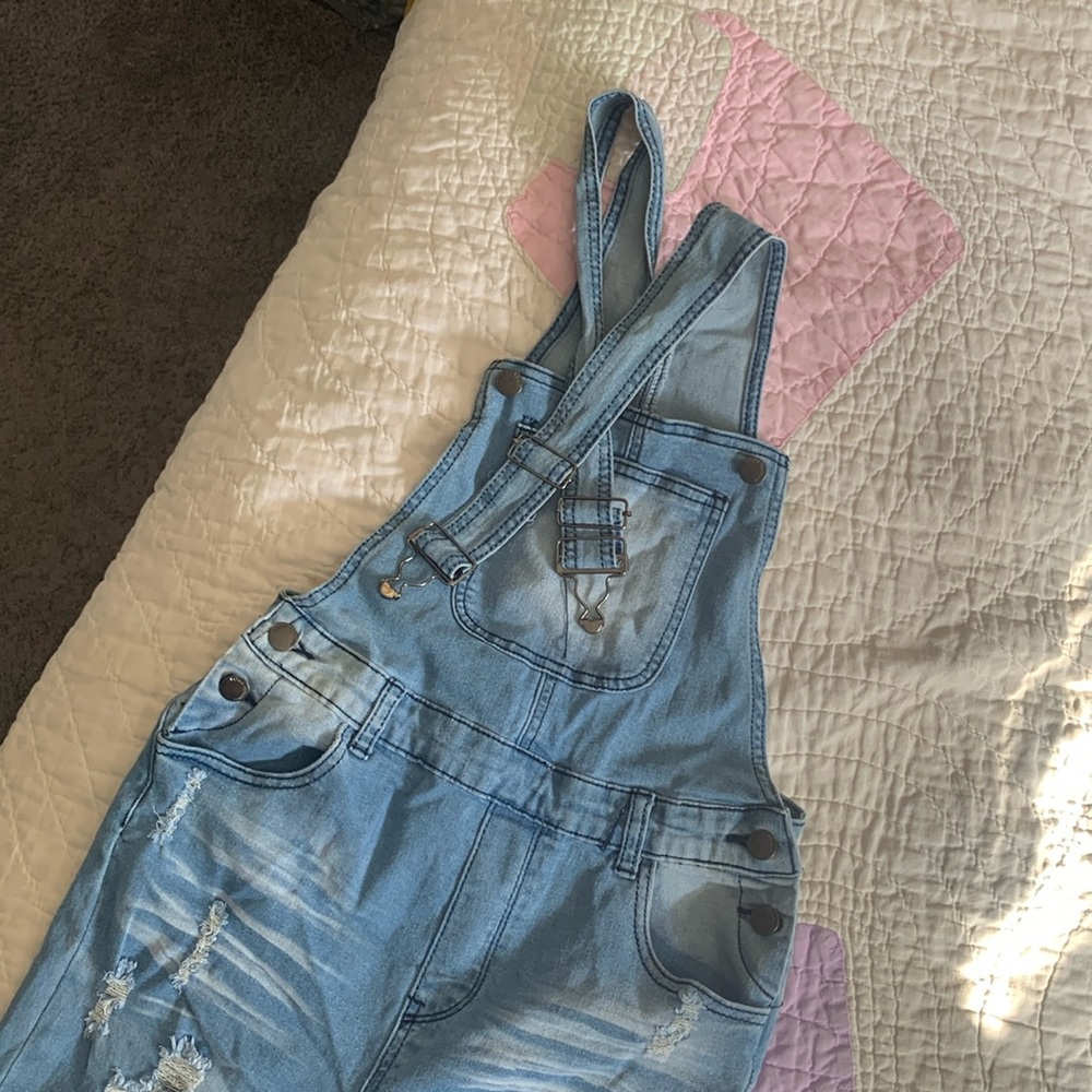 Overall skinny jeans